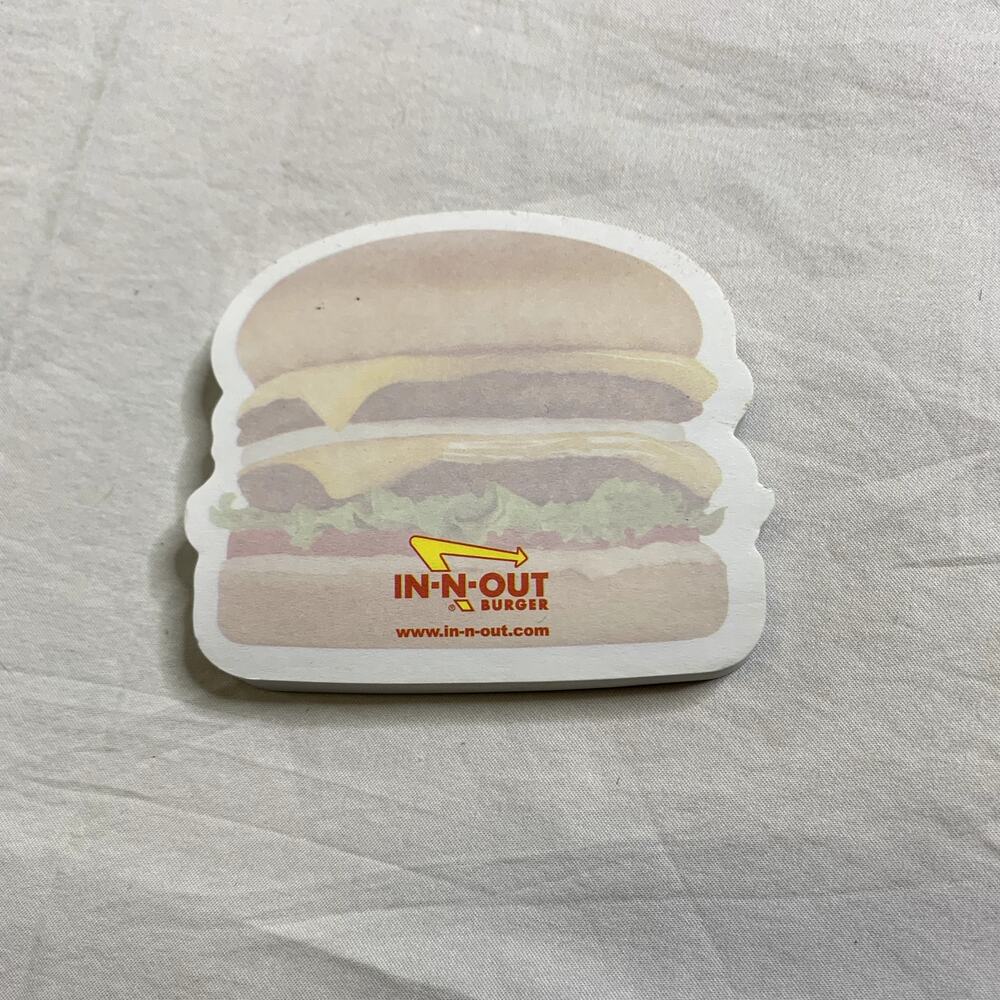 In n Out Hamburger post its notes